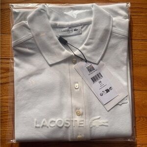 NWT Lacoste Women's slim fit White Polo Shirt